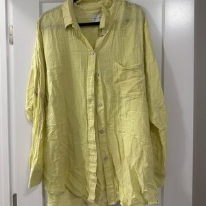 Women’s Yellow Button-Up Jacket